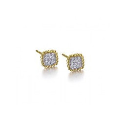 PENDIENTES PERLE ORO AMARILLO DIAMANTES